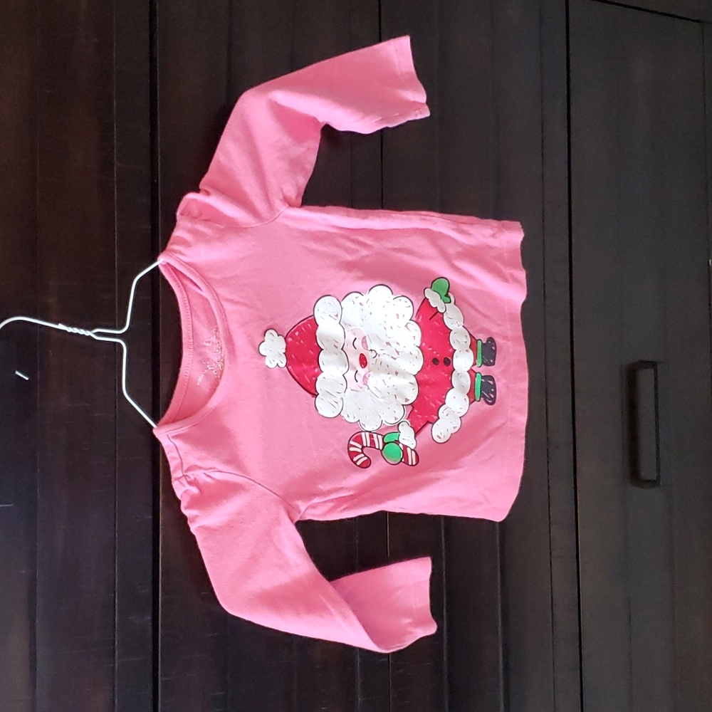 Pink long sleeve with Santa